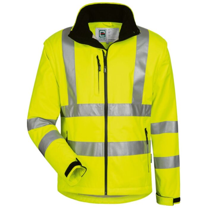 22702 bild 01 elysee warnschutz softshelljacke 1 elysee® gelb, EN ISO 20471/3