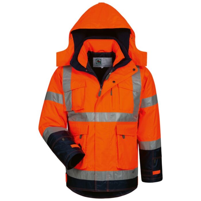 22707 bild 01 elysee warnschutzjacke 1 elysee® orange/marine, EN ISO 20471/3, EN 343 KL. 3/2