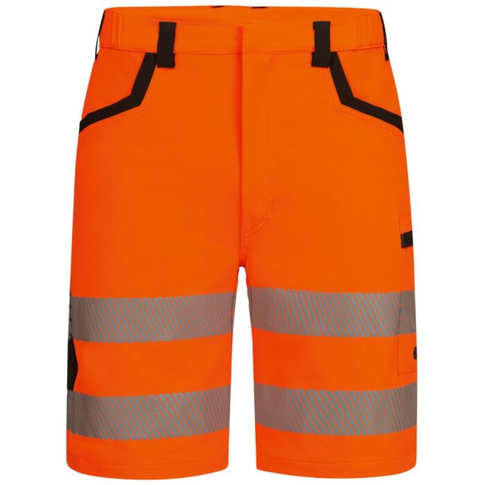 22766 bild 01 elysee uv warnschutz short elysee® orange/schwarz, EN ISO 20471/1, EN 13758-2