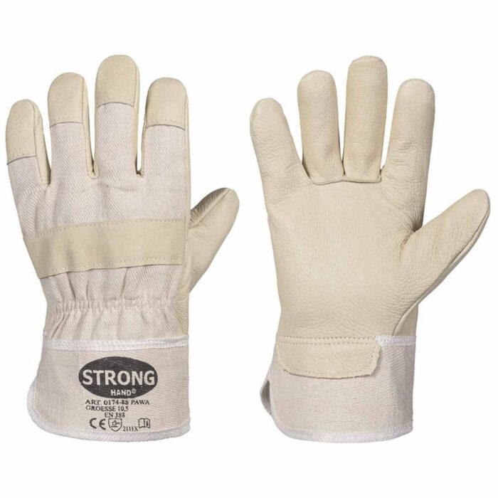 0174 STRONGHAND® beige, Schweins-Vollleder/Natur, EN 388