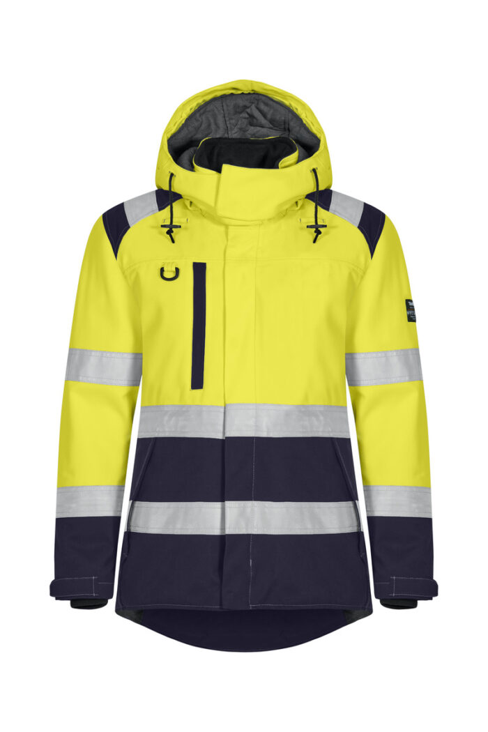 Hi-Vis flammhemmende Jacke in gelb/marine jetzt bei Riethmüller Arbeitsschutz