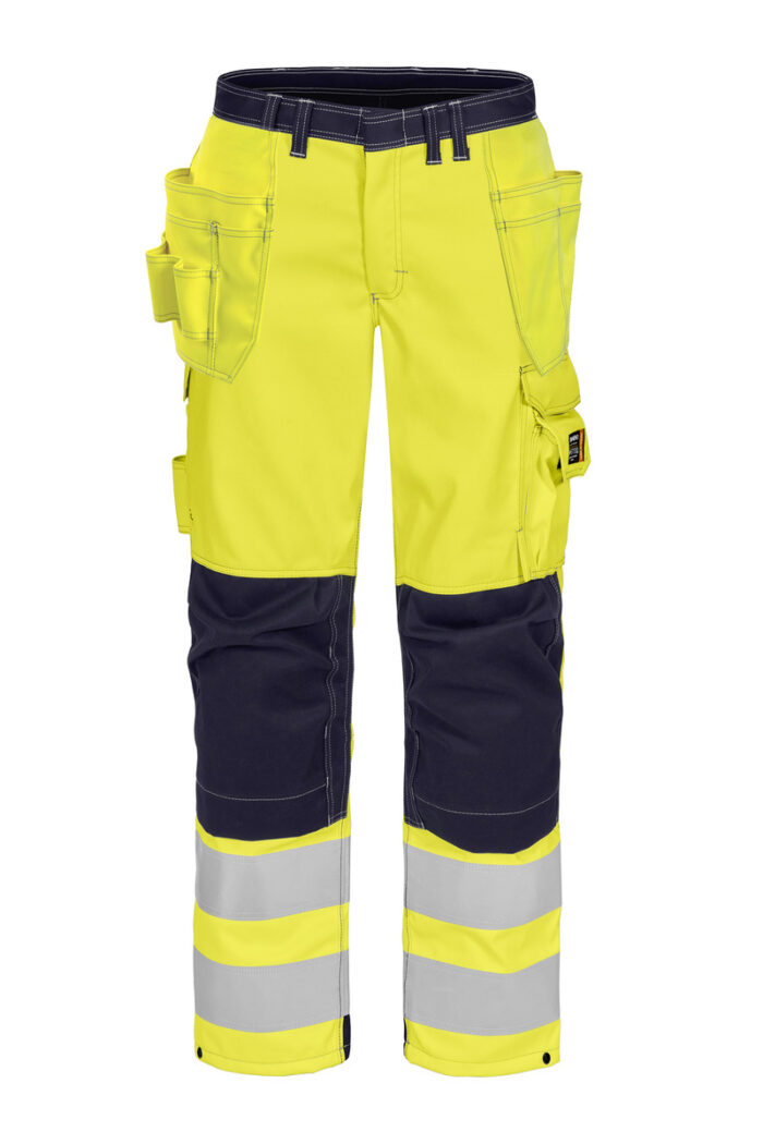 Hi-Vis Schutzhose flammhemmend in gelb/marine jetzt bei Riethmüller Arbeitsschutz