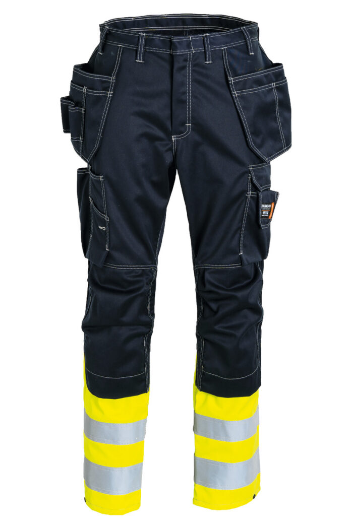 Hi-Vis Schutzhose flammhemmend in gelb/marine jetzt bei Riethmüller Arbeitsschutz