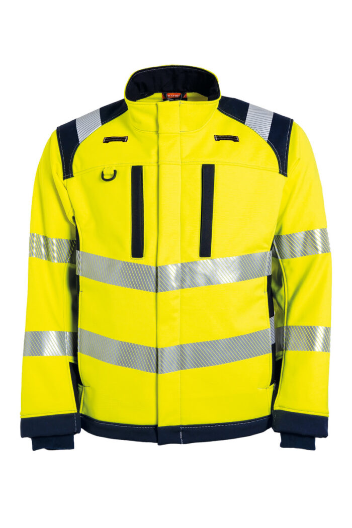 Hi-Vis flammhemmende Jacke in gelb/marine jetzt bei Riethmüller Arbeitsschutz