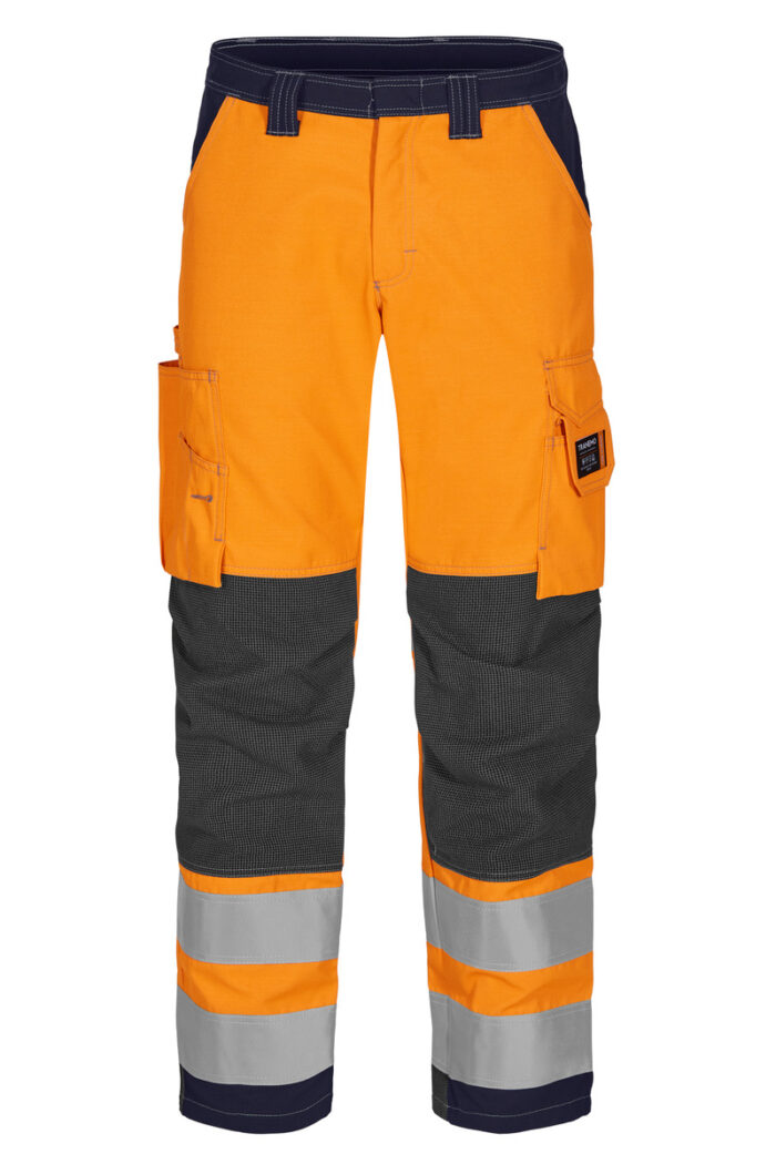 Hi-Vis Schutzhose flammhemmend in orange/marine jetzt bei Riethmüller Arbeitsschutz
