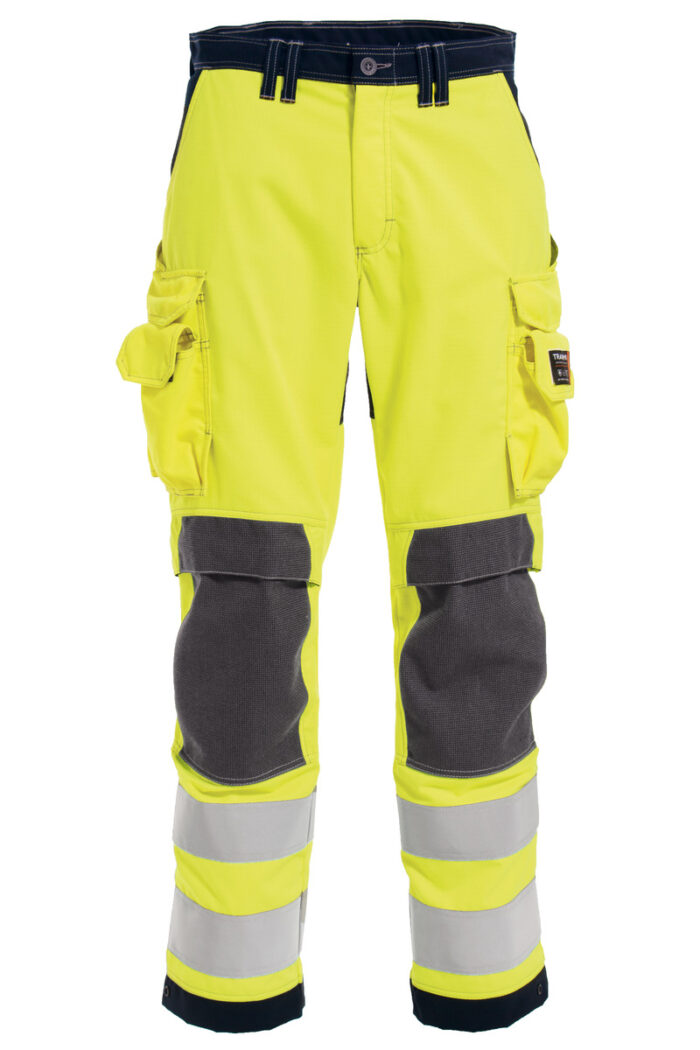 Hi-Vis Schutzhose flammhemmend in gelb/marine jetzt bei Riethmüller Arbeitsschutz