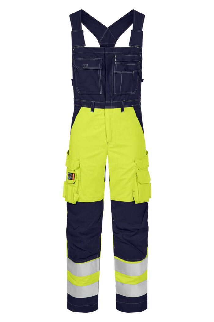 Hi-Vis Schutzhose flammhemmend in gelb/marine jetzt bei Riethmüller Arbeitsschutz