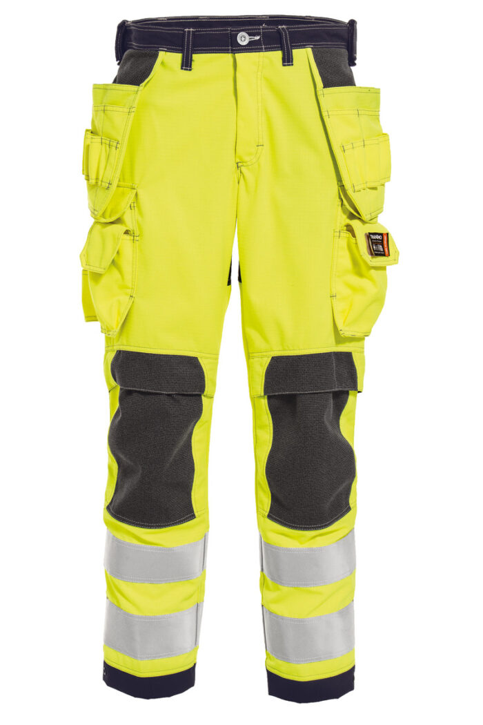 Hi-Vis Schutzhose flammhemmend in gelb/marine jetzt bei Riethmüller Arbeitsschutz