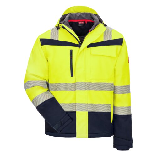 Winterjacke MOTION TEX VIZ PLUS 7175 – neongelb / marineblau