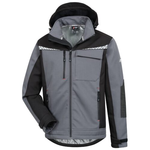 Softshelljacke MOTION TEX PLUS 7182 – grau / schwarz