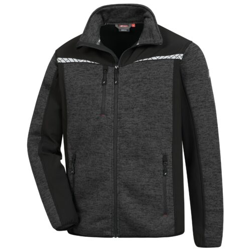 Strick-Softshelljacke MOTION TEX PLUS 7190 – schwarz / uni