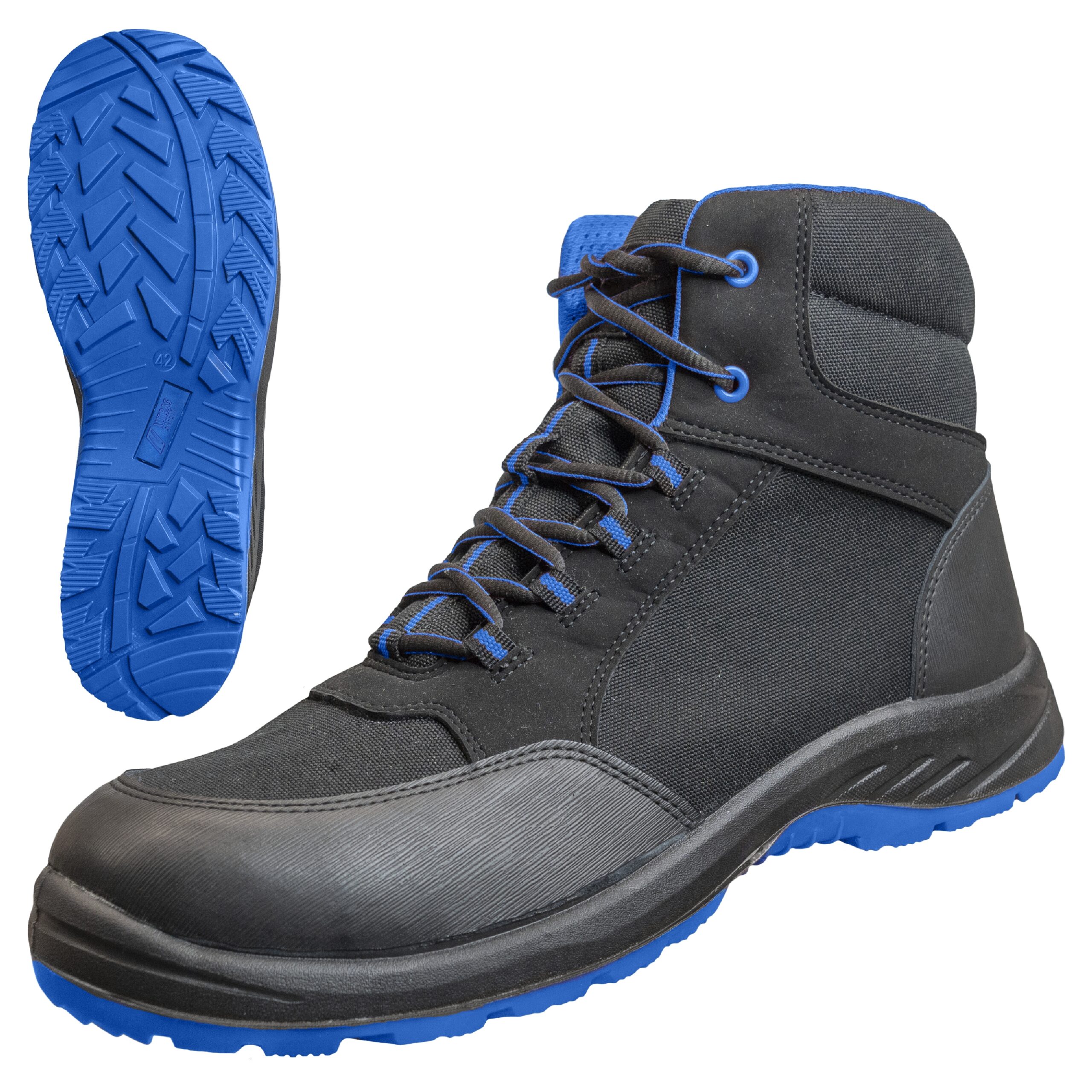 Sicherheitsstiefel SOLID STEP MID S3S 7436 – schwarz / blau