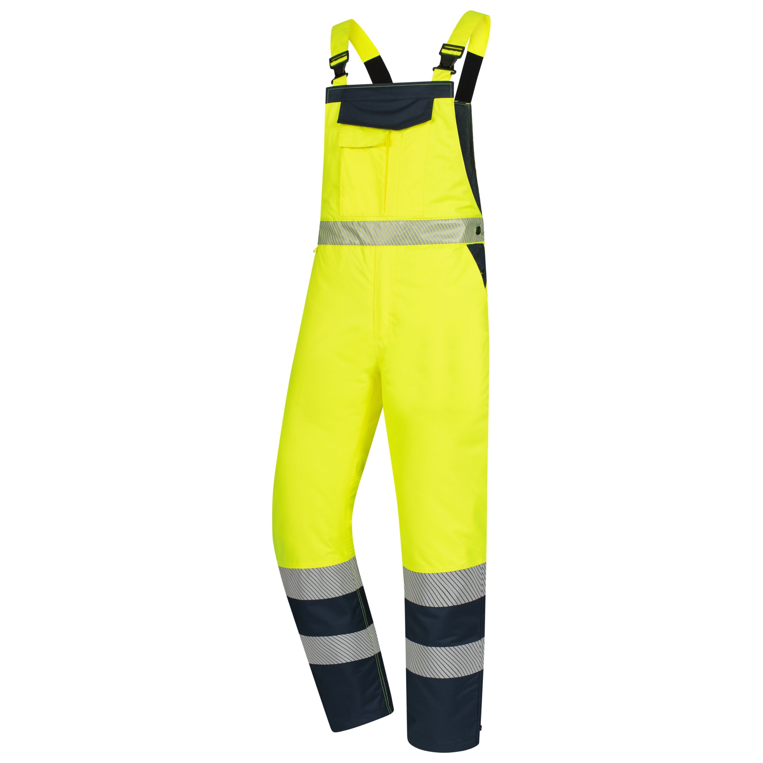 Winterlatzhose MOTION TEX VIZ PLUS 7581 Warnschutz-Winterlatzhose neongelb – Riethmüller Arbeitsschutz, EN ISO 20471
