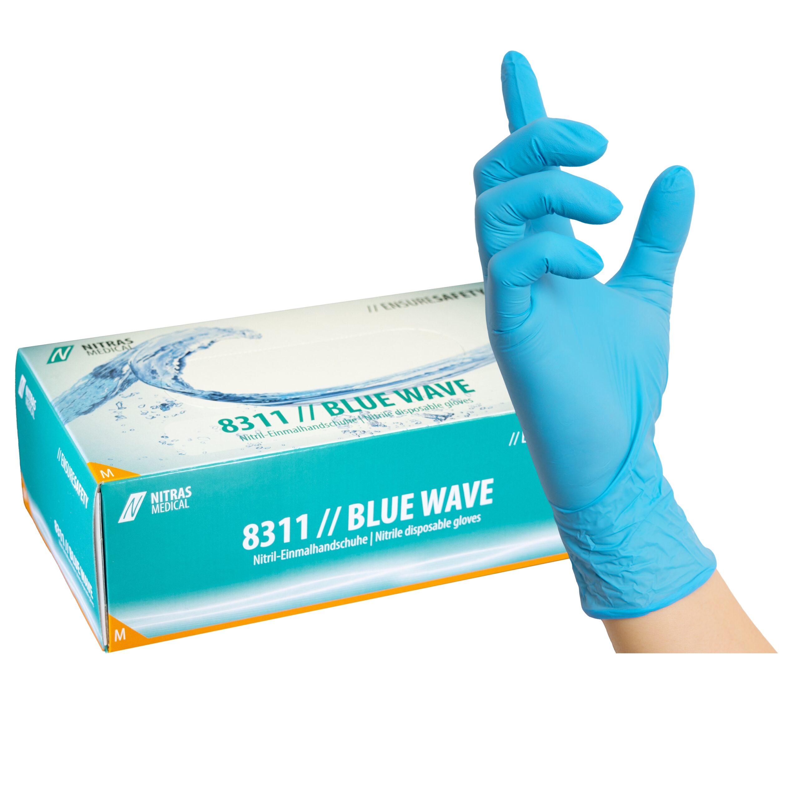 Nitril-Einmalhandschuh BLUE WAVE 8311