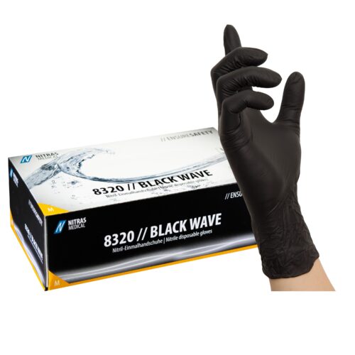 Nitril-Einmalhandschuh schwarz – puder- und latexfreier Nitril-Einweghandschuh