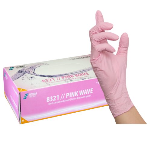 Nitril-Einmalhandschuh pink – puder- und latexfreier Nitril-Einweghandschuh