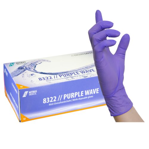 Nitril-Einmalhandschuh violett – puder- und latexfreier Nitril-Einweghandschuh