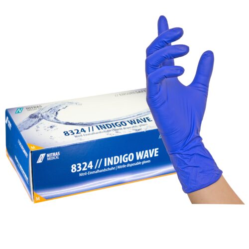 Nitril-Einmalhandschuh indigo – puder- und latexfreier Nitril-Einweghandschuh