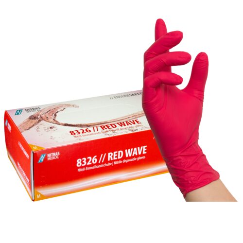 Nitril-Einmalhandschuh rot – puder- und latexfreier Nitril-Einweghandschuh