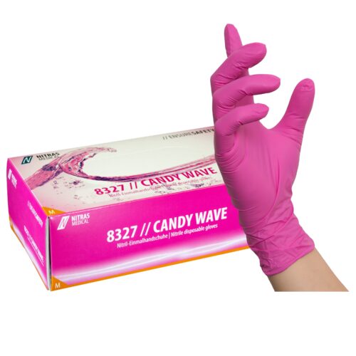 Nitril-Einmalhandschuh rosa – puder- und latexfreier Nitril-Einweghandschuh