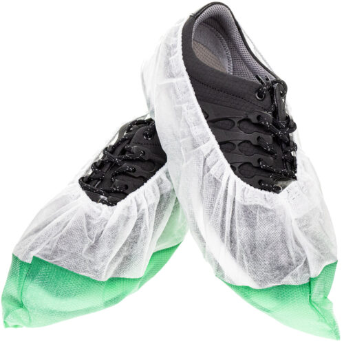 PP-Überschuhe, niedrig - grüne Laufsohle