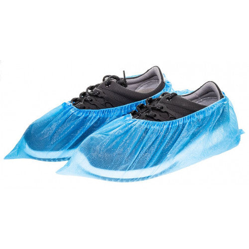 CPE-Überziehschuhe blau – flüssigkeitsdicht, extra groß 42×15 cm, CE Kat. I, 2 000 Stück | 30my