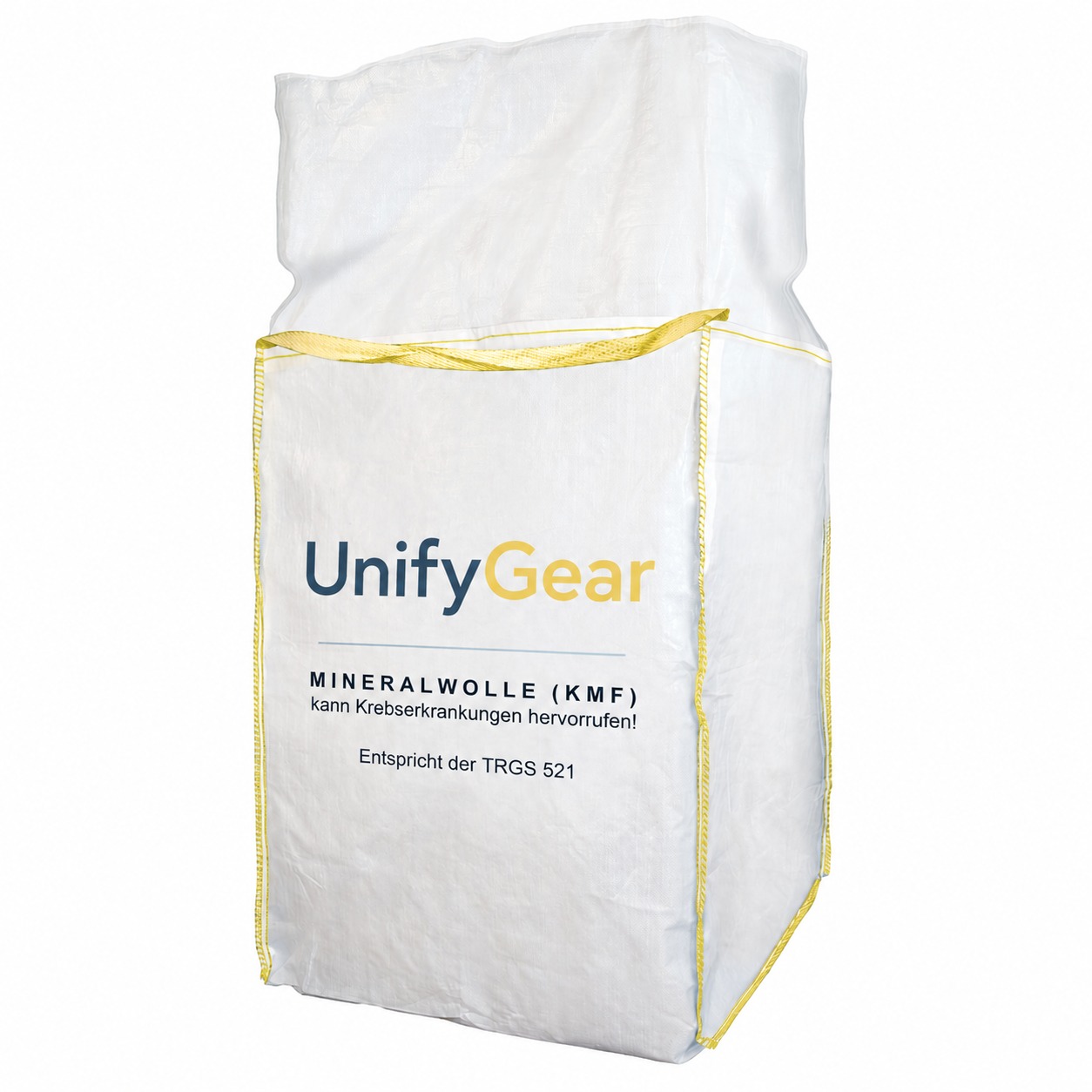 Big Bag Mineralwolle mit 4 Hebeschlaufen 90 × 90 × 120 cm