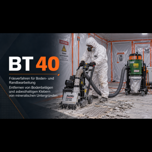 BT 40 – emissionsarmes Fräsverfahren für Boden- und Randbearbeitung nach TRGS 519
